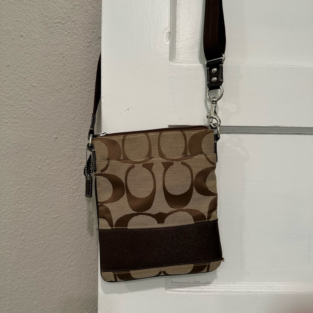 Brown logo coach Crossbody Bag